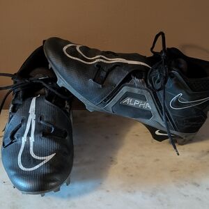 Nike Alpha Black Football Cleats Size Men's 10.5